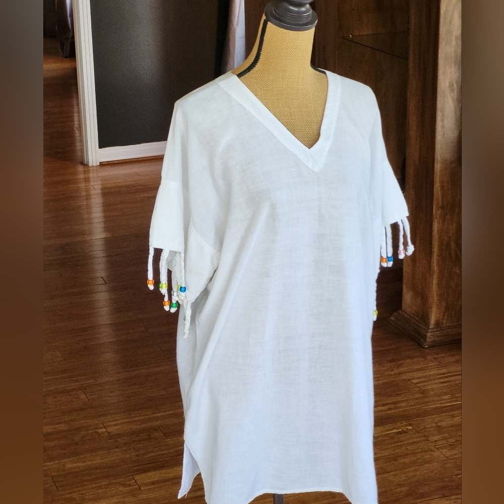 New Hero Native American Cotton White Medium Tunic